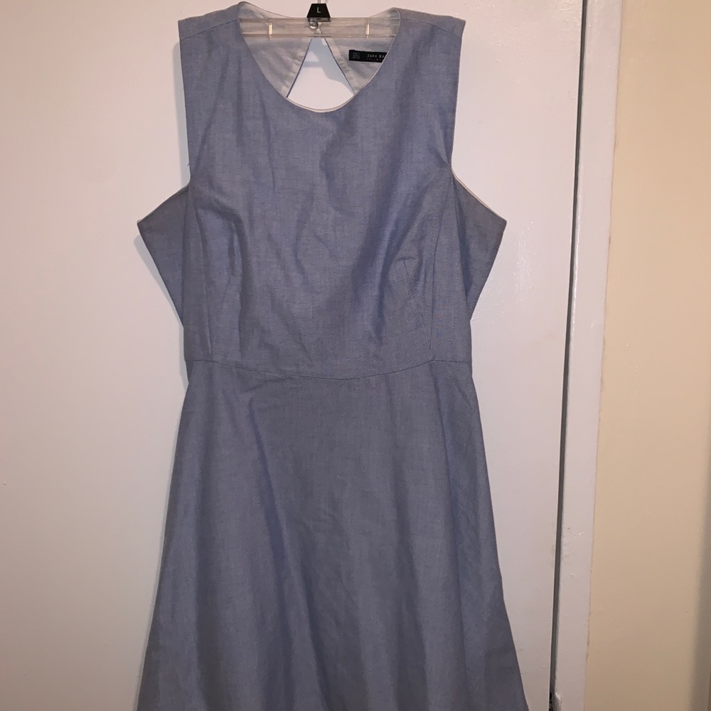 Blue chambray Zara dress size L